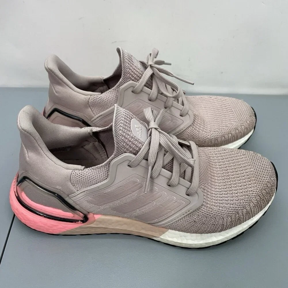 Adidas UltraBoost 20 Sneakers Shoes Running Training Athletic Mauve Pink Women 8 - Picture 2 of 13